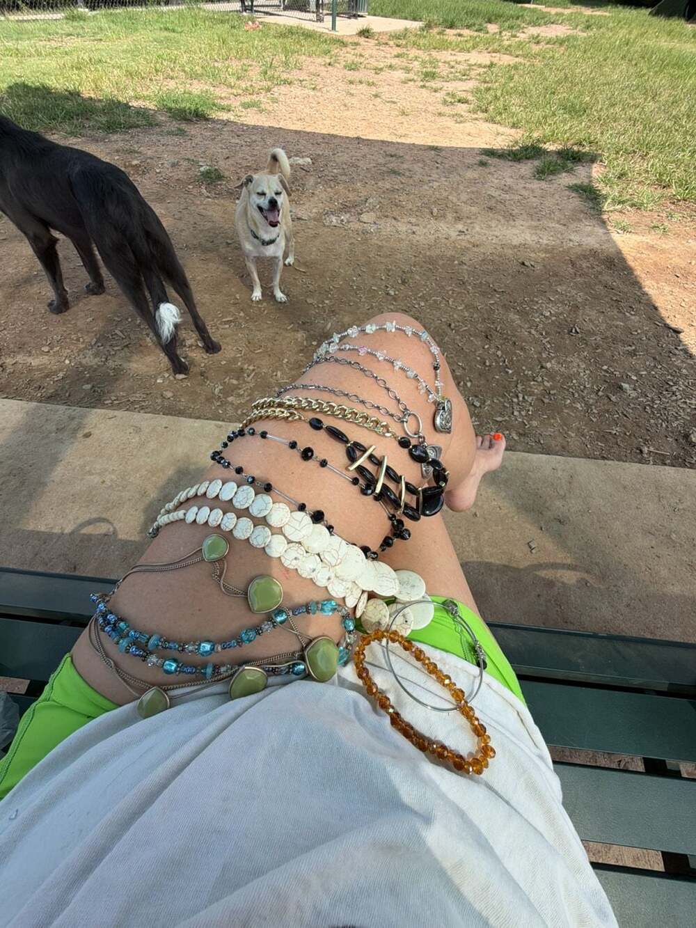 Vintage Y2K Necklace and Bracelet Jewelry Lot with Mixed Beads and Shell Accents